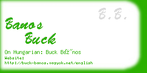 banos buck business card